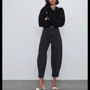 Zara black slouchy denim